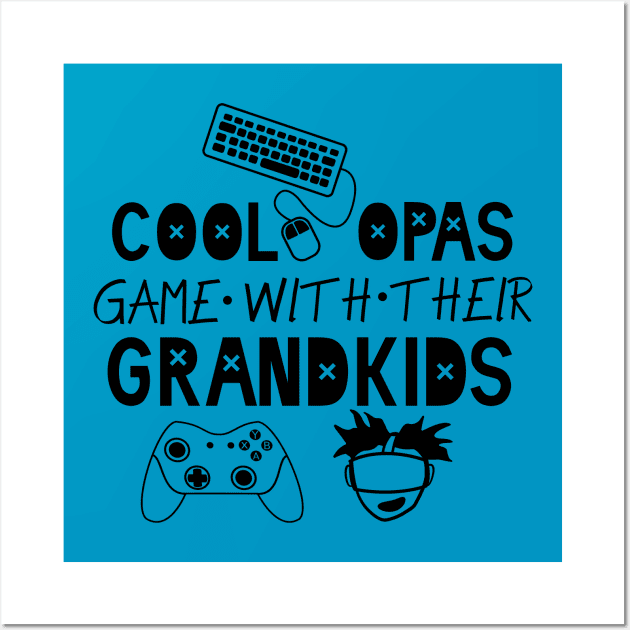 Cool Opas Game with their Grandkids Wall Art by Cactus Sands